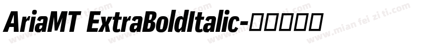 AriaMT ExtraBoldItalic字体转换